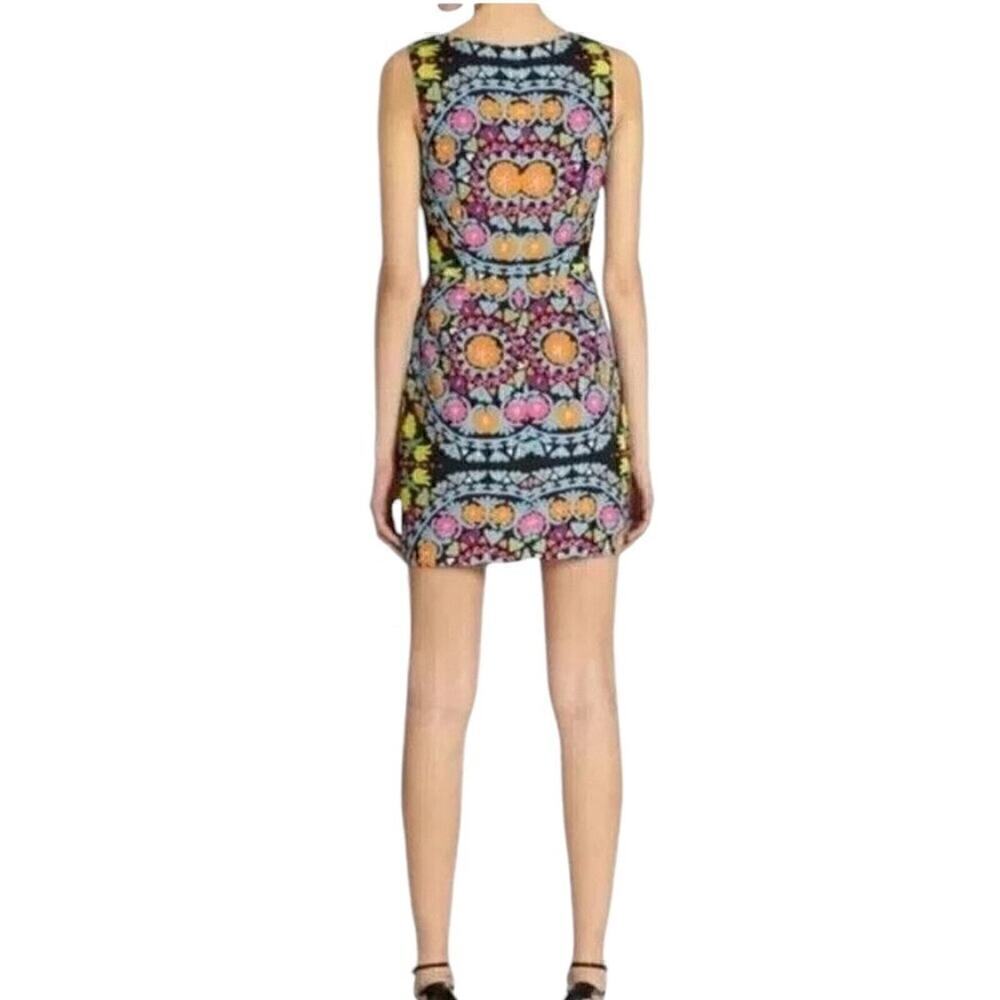NWT Mara Hoffman Dress Size 8 Suzani Neon Geometric Print Cutout Colorful Beach - Picture 10 of 11